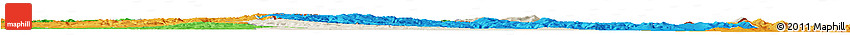 Shaded Relief Horizon Map of Jidong, political outside
