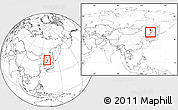 Blank Location Map of Jidong, within the entire country