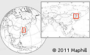 Blank Location Map of Jidong, highlighted parent region, within the entire country