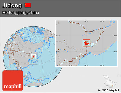 Gray Location Map of Jidong