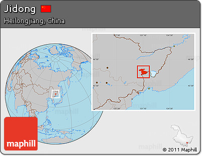 Gray Location Map of Jidong
