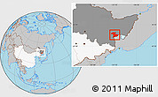 Gray Location Map of Jidong, highlighted country, highlighted parent region