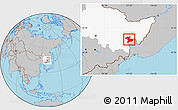 Gray Location Map of Jidong, highlighted parent region