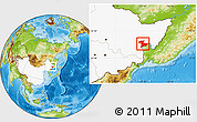 Physical Location Map of Jidong, highlighted country