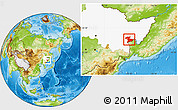 Physical Location Map of Jidong, highlighted parent region