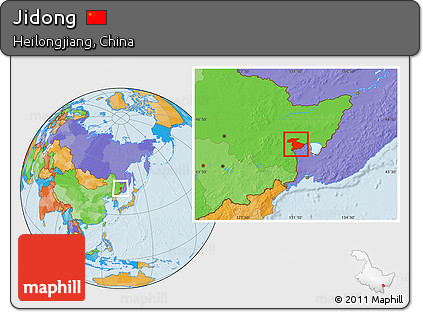 Political Location Map of Jidong
