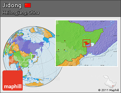 Political Location Map of Jidong