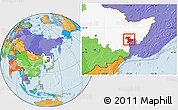 Political Location Map of Jidong, highlighted parent region