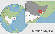 Savanna Style Location Map of Jidong, highlighted country, highlighted parent region