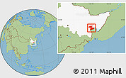 Savanna Style Location Map of Jidong, highlighted parent region