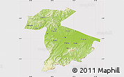 Physical Map of Jidong, cropped outside