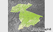 Physical Map of Jidong, darken, desaturated