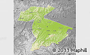 Physical Map of Jidong, desaturated