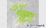 Physical Map of Jidong, lighten, desaturated