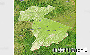 Physical Map of Jidong, satellite outside