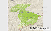 Physical Map of Jidong, shaded relief outside