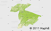 Physical Map of Jidong, single color outside