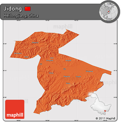 Political Map of Jidong, cropped outside