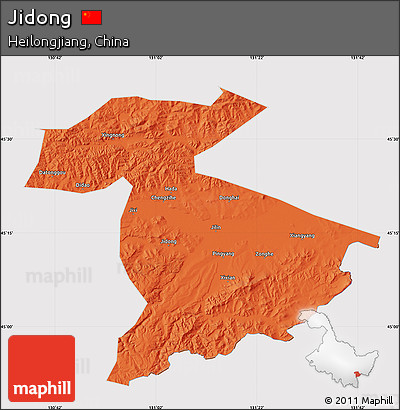 Political Map of Jidong, cropped outside