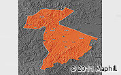 Political Map of Jidong, darken, desaturated