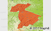 Political Map of Jidong, physical outside