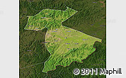 Satellite Map of Jidong, darken
