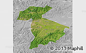 Satellite Map of Jidong, lighten, desaturated