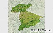 Satellite Map of Jidong, lighten