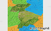 Satellite Map of Jidong, political outside