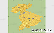 Savanna Style Map of Jidong, single color outside