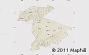 Shaded Relief Map of Jidong, cropped outside
