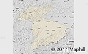 Shaded Relief Map of Jidong, desaturated