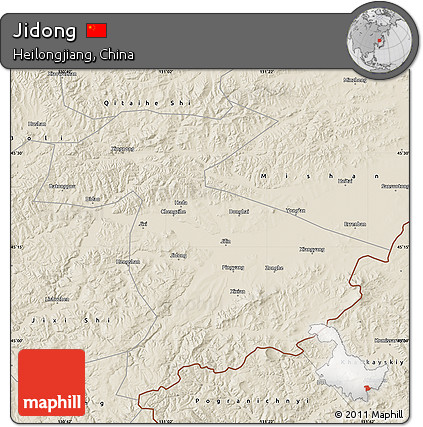 Shaded Relief Map of Jidong