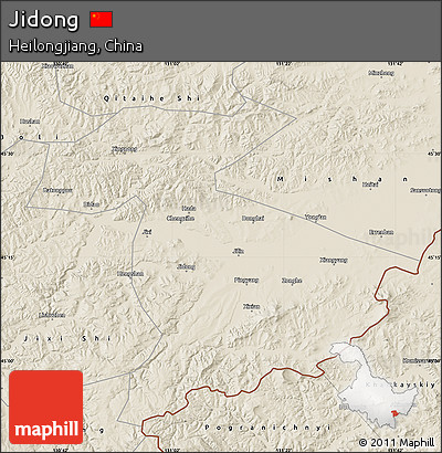 Shaded Relief Map of Jidong