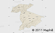 Shaded Relief Map of Jidong, single color outside