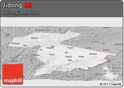 Gray Panoramic Map of Jidong