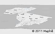 Gray Panoramic Map of Jidong, single color outside