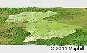 Physical Panoramic Map of Jidong, satellite outside