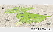 Physical Panoramic Map of Jidong, shaded relief outside