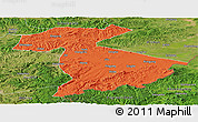 Political Panoramic Map of Jidong, satellite outside