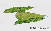 Satellite Panoramic Map of Jidong, cropped outside
