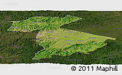 Satellite Panoramic Map of Jidong, darken