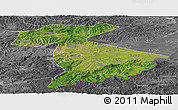 Satellite Panoramic Map of Jidong, desaturated
