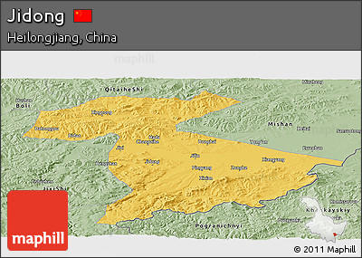 Savanna Style Panoramic Map of Jidong