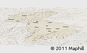 Shaded Relief Panoramic Map of Jidong, lighten