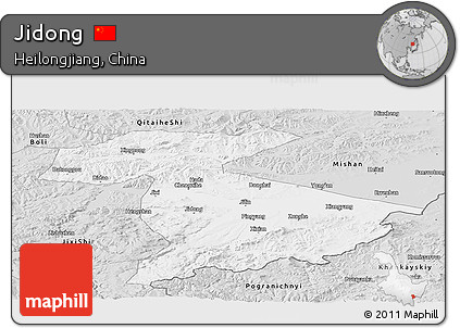 Silver Style Panoramic Map of Jidong