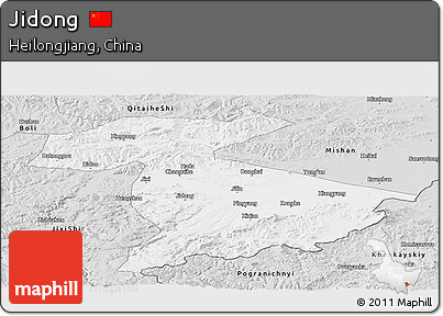 Silver Style Panoramic Map of Jidong