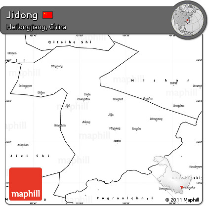 Blank Simple Map of Jidong