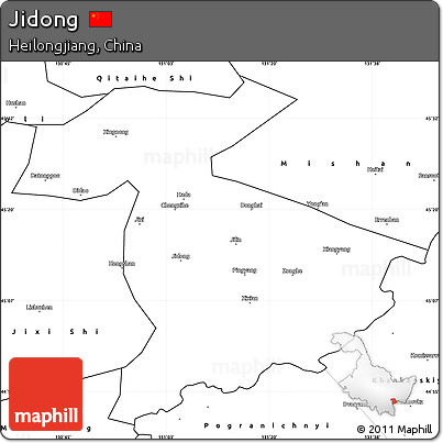 Blank Simple Map of Jidong
