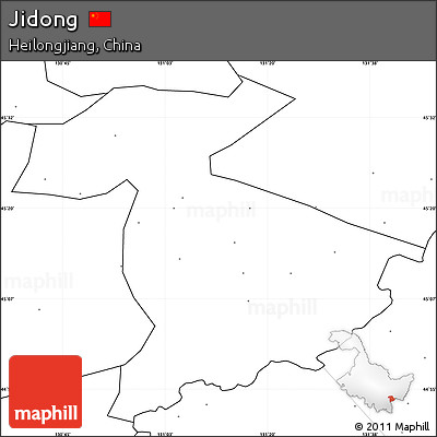 Blank Simple Map of Jidong, no labels